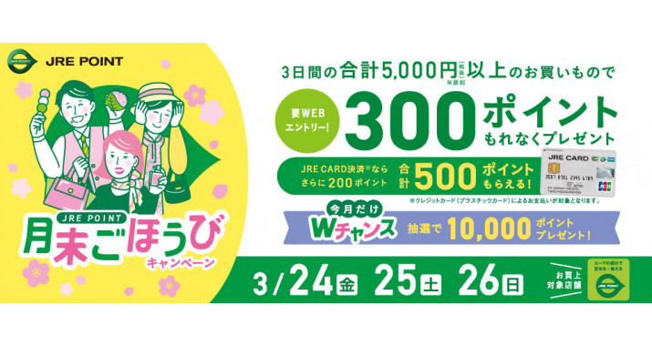 3月の月末ごほうびキャンペーン