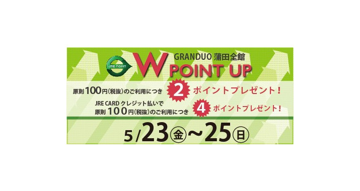 5月のWポイントのお知らせ