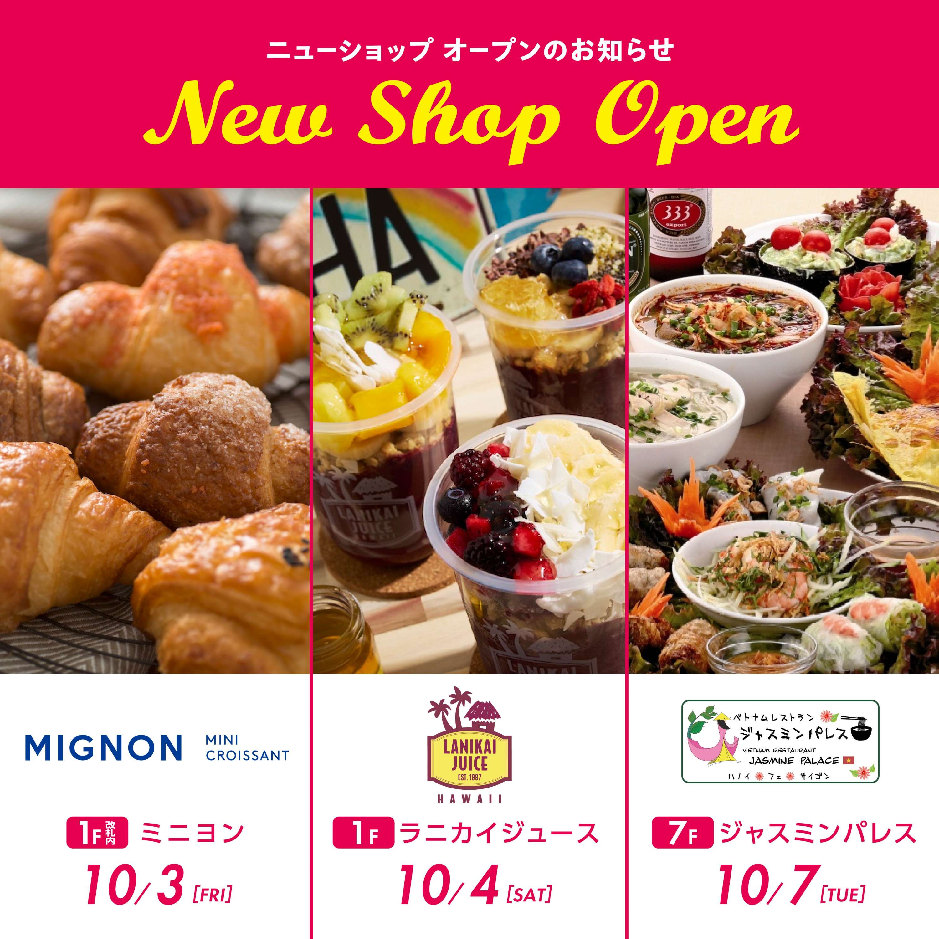 new open 3店舗