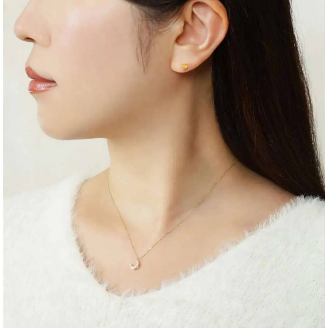 限定BOX付き》[ セカンドピアス] K18 スペサタイトガーネット
