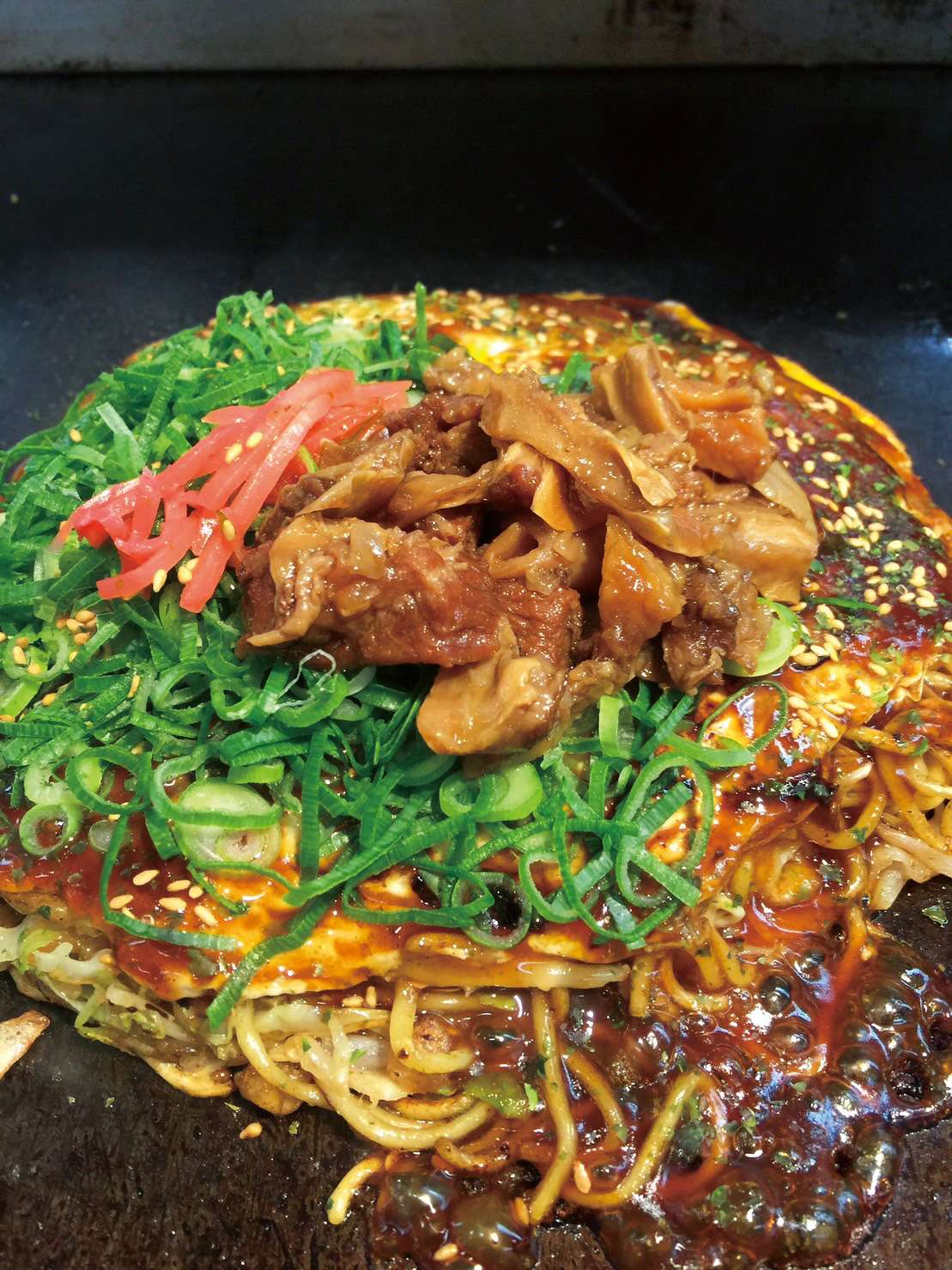 牛すじお好み焼き