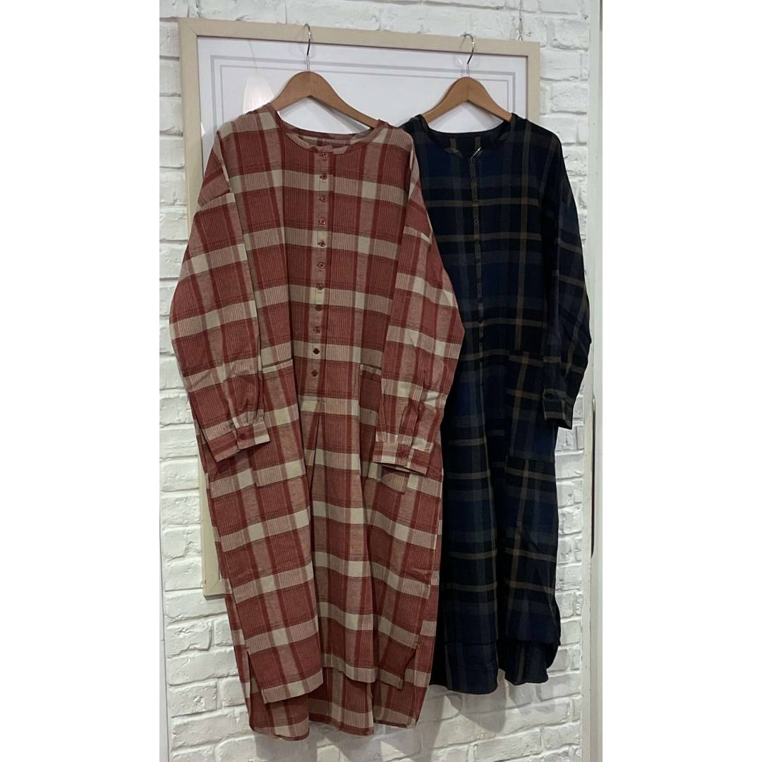 ネル生地を使用したワンピースのご紹介