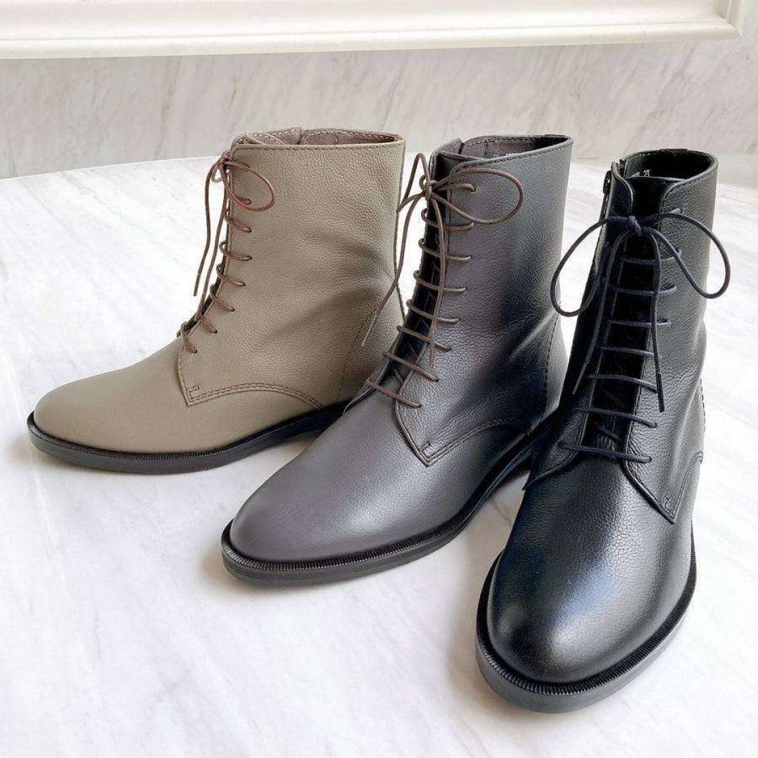 レースアップショートブーツ
