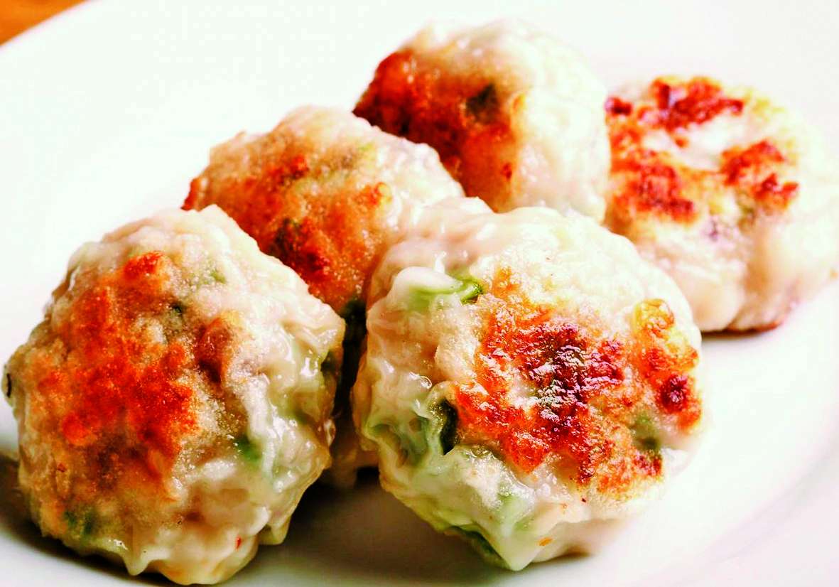 海老入りニラお焼き