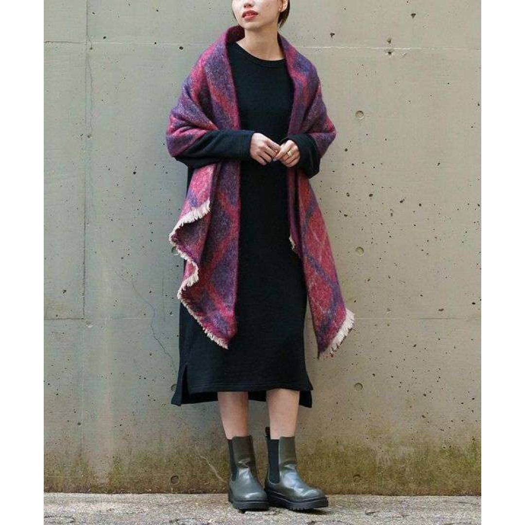 チェックマフラー