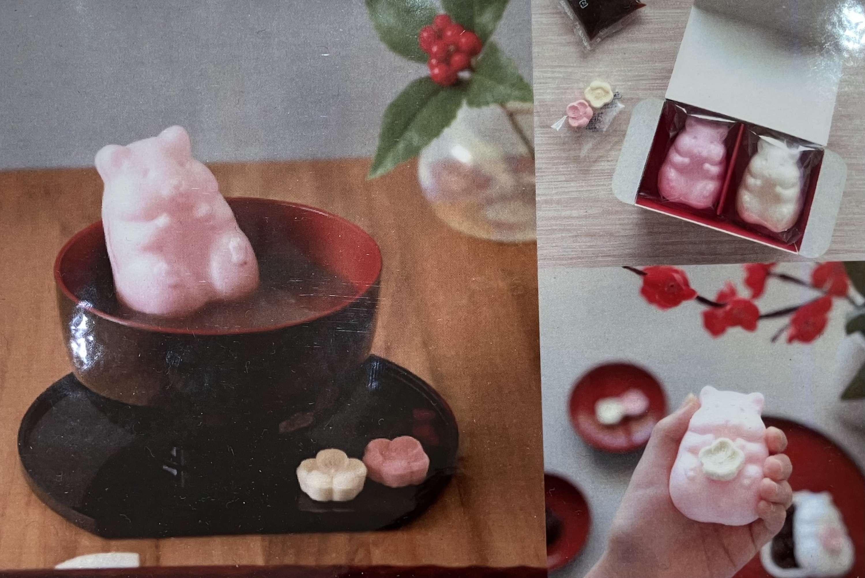 手づくりハムスター最中(紅白)