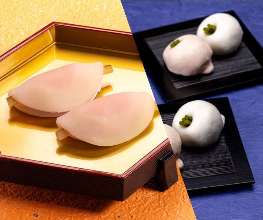 花びら餅ほか慶春生菓子