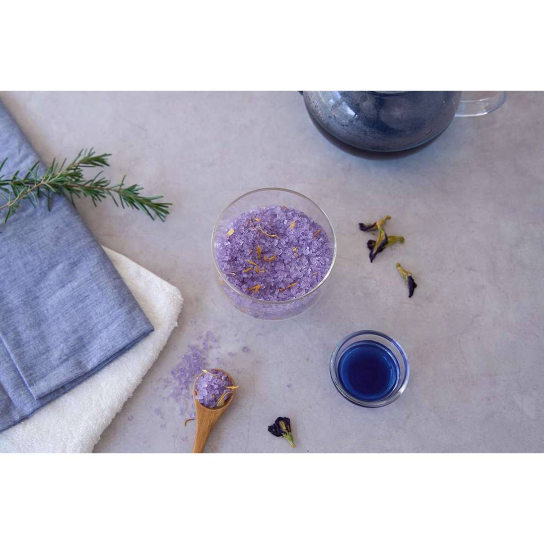 生産地とつながる「バタフライピーバスソルト作り」ワークショップ