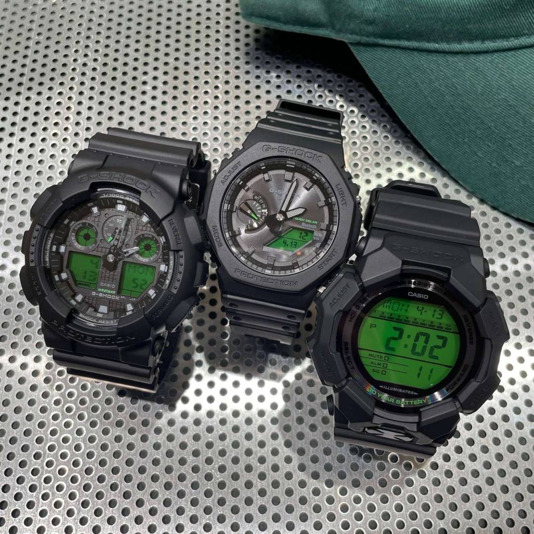 【G-SHOCK】ブラックに映えるエレクトログリーンが魅力