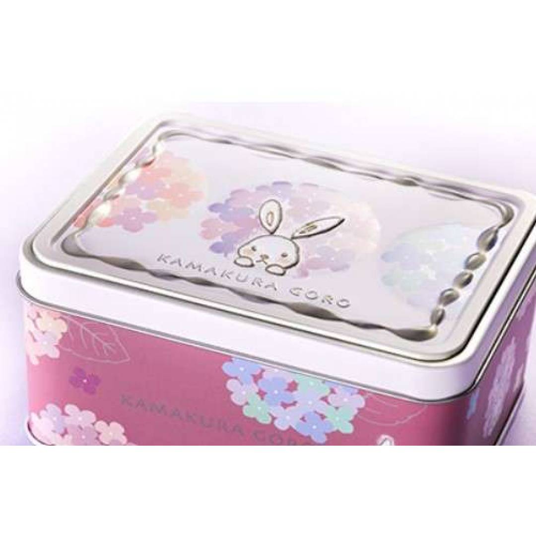 銘菓】鎌倉五郎本店「鎌倉半月 うさぎ缶＜彩あじさい＞」数量限定入荷