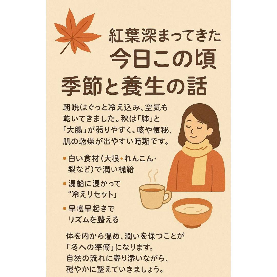 🍁秋の養生🍁