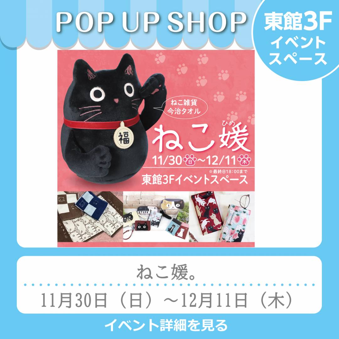 東館3Fイベント「ねこ媛」｜グランデュオ蒲田
