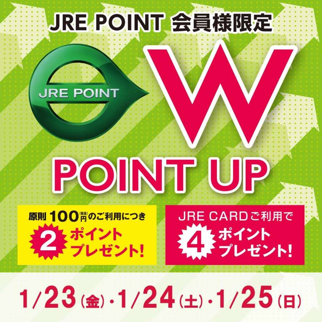1月のWポイントアップキャンペーン