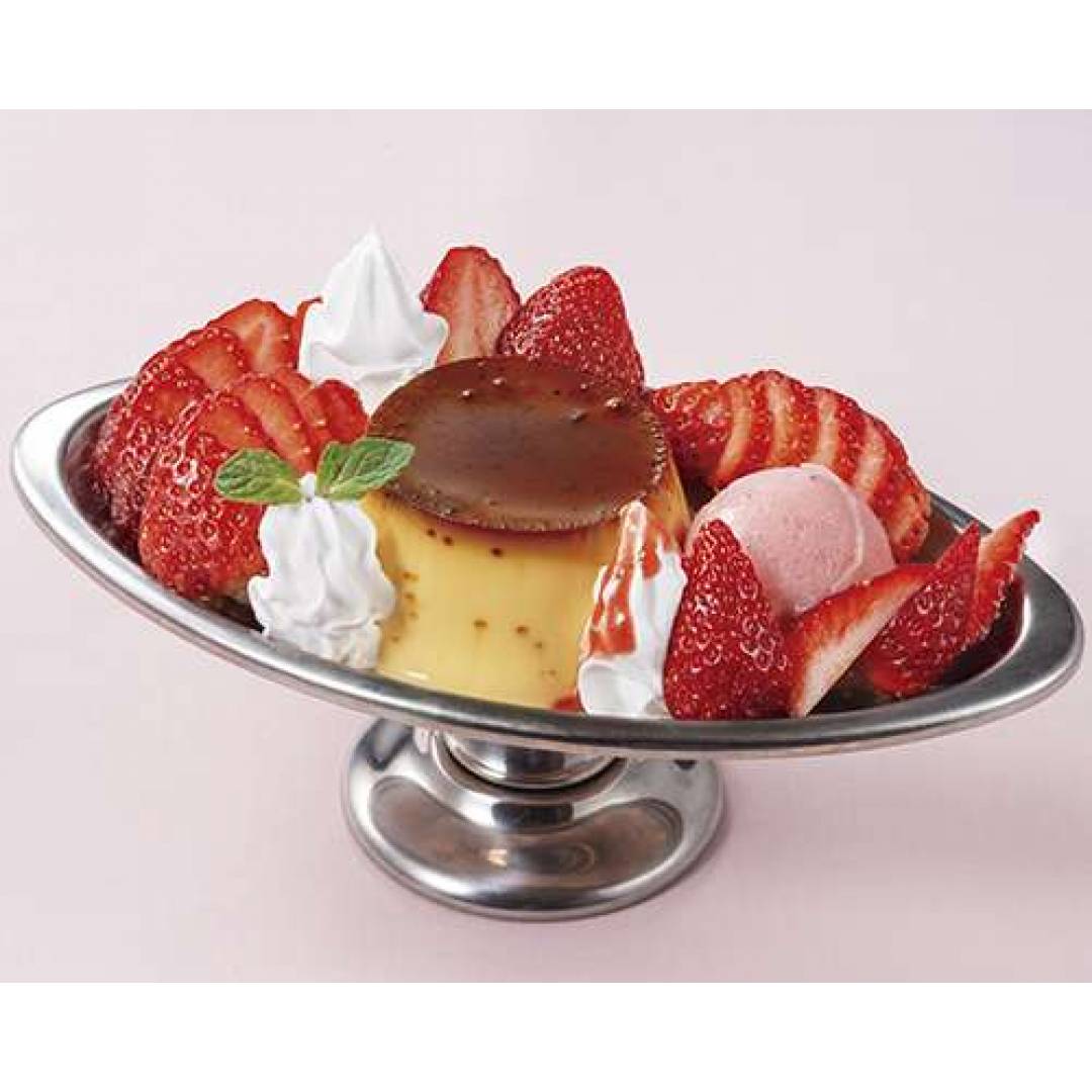 人気のプリンアラモードが苺たっぷりで新登場！