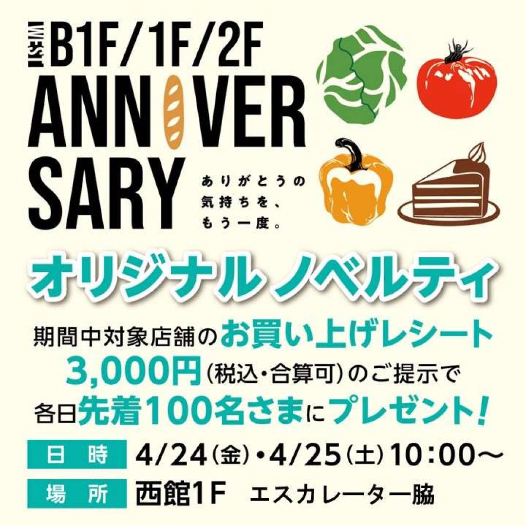 アニバーサリー記念　ノベルティプレゼント