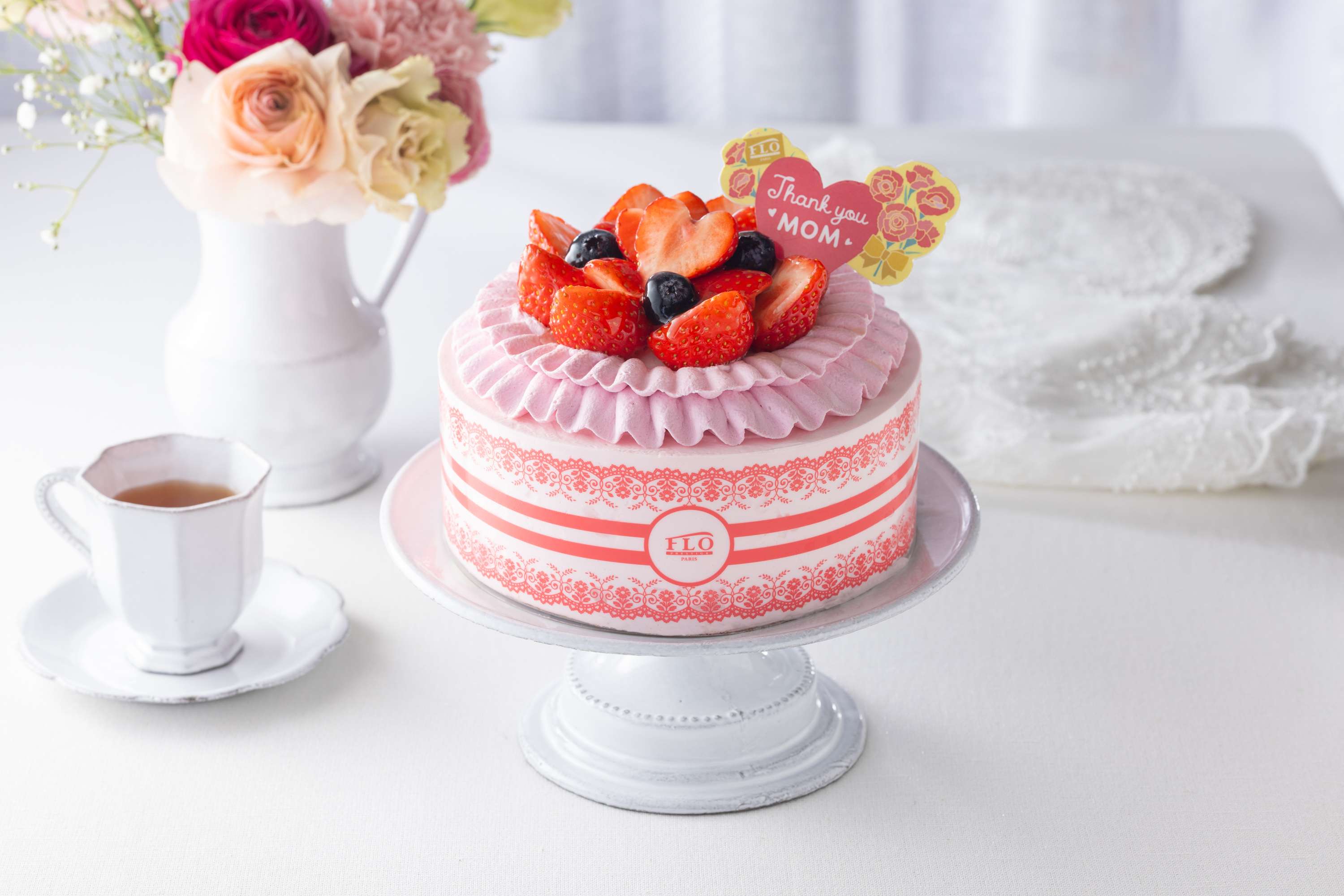 母の日フラワーショートケーキ