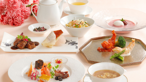 母の日コース ローズジャスミン茶付き