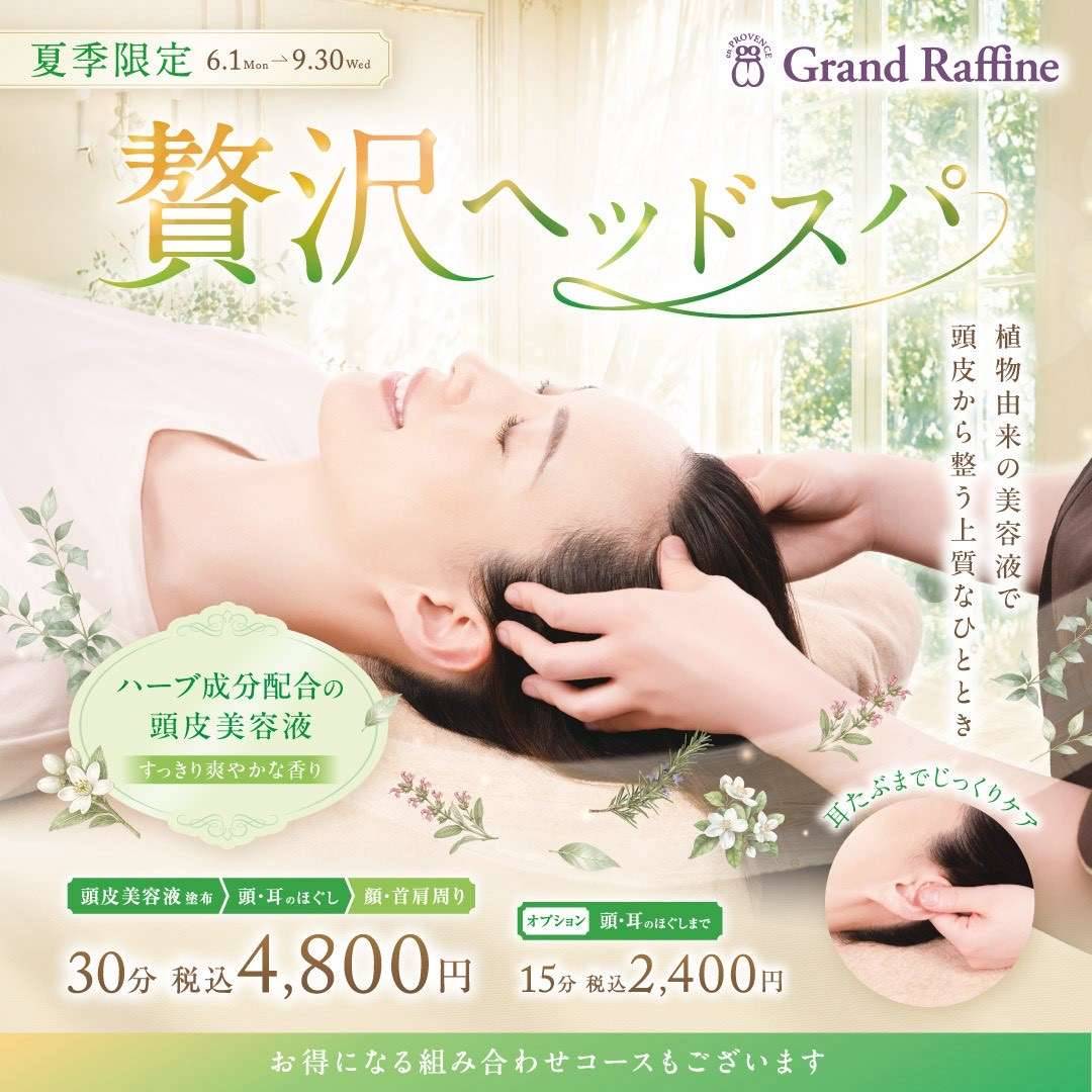 【夏季限定】「贅沢ヘッドスパ」始まりました!